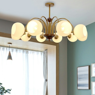 Metal Chandelier Lighting Fixtures Metal and Glass Modern Multi Pendant Light for Living Room