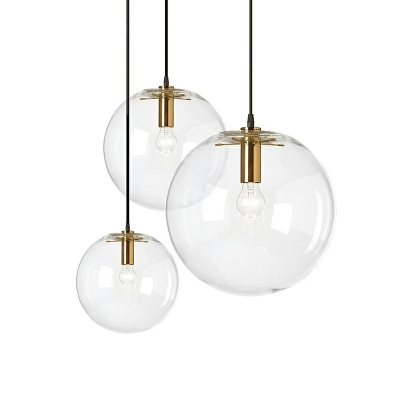 Modern Electroplated Glass Spherical Hanging Light Fixtures Hanging Ceiling Lights