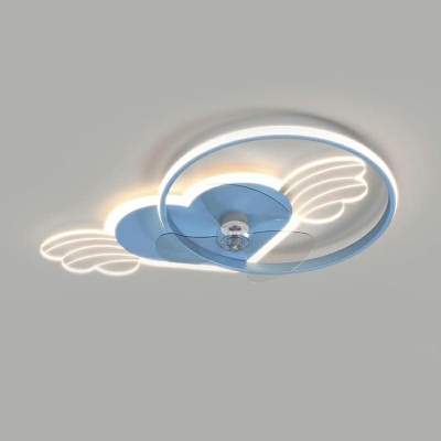 Modern Flush Mount Ceiling Fan LED 6.3