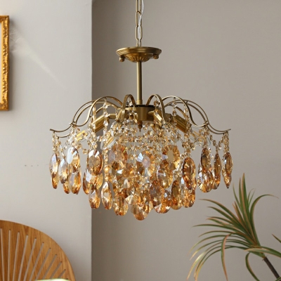 Modern Hanging Pendant Lights Glass and Metal Hanging Chandelier for Living Room