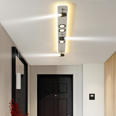 Modern Linear Flush Mount Lighting Metal Ceiling Flush Mount for Bedroom