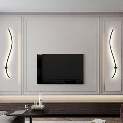 Modern Style Wall Light Iron Wall lamp for Living Room in Black