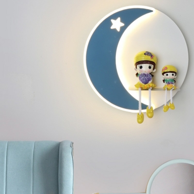 Simple Modern  Wall Lighting Fixtures Boys Girls Cartoon Warm LED Wall Light Sconce