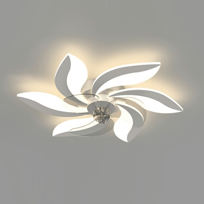 Simple Flower Flush Mount Ceiling Light Fixture Acrylic Flush Fan Light Fixtures