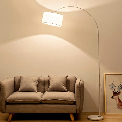1-Light Floor Lights Minimalism Style Cylinder Shape Metal Floor Standing Lamps