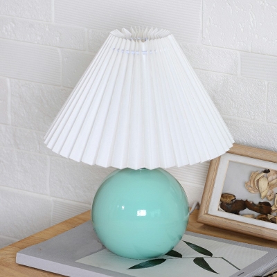 1-Light Table Lamp Contemporary Style Geometric Shape Ceramic Nights Stand Lamp