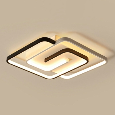 2 Light Contemporary Ceiling Light Geometric Acrylic Ceiling Fixture