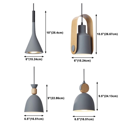 3-Light Pendant Light Fixture Contemporary Style Geometric Shape Metal Hanging Lights