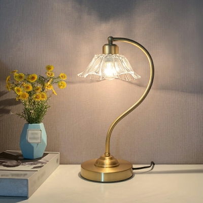 Contemporary Metal and Glass Table Lamps for Bedroom and Living Room