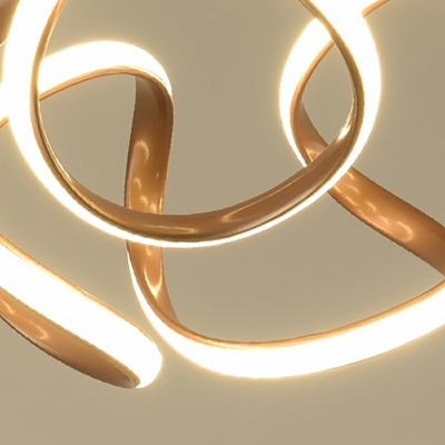 Golden Linear Chandelier Lighting Fixture 7.9