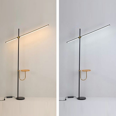 LED Minimalist Style Line Floor Lamp Wrought Iron Floor Lamp for Living Room Bedroom and Study