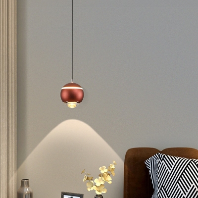 Metal Globe Hanging Pendant Lights Modern Suspension Pendant for Bedroom