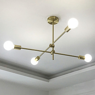 Metal Spuntilk Hanging Pendant Lights Modern Ceiling Chandelier for Living Room