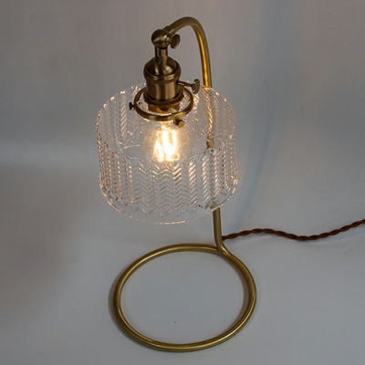 Modern Glass Table Lamp Single Light for Living Room and Bedroom