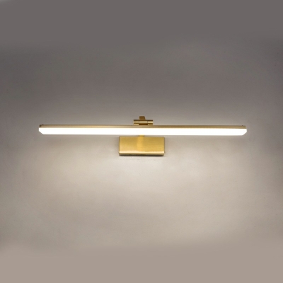Modern Linear Wall Sconce Simple Style Metallic Led Bathroom Vanity Lighting