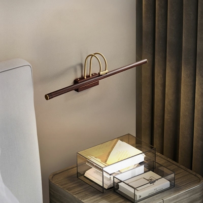 Nordic Style Strip Wall Light Wooden Wall Lamp for Bathroom