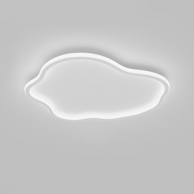 1 Light Contemporary Flush Light Cloud Shaped Acrylic Flush Mount