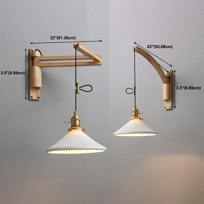 1-Light Wall Lighting Contemporary Style Cone Shape Metal Sconce Light Fixtures