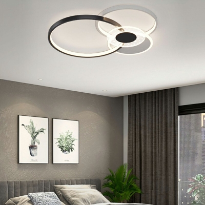 Contemporary LED Flushmount Lighting Circular Light for Living Room