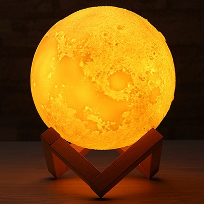 Contemporary Plastic Table Lamps Globe Lighting for Bedroom
