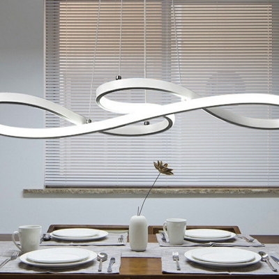 Contemporary Spiral Chandelier Lamp Metal 1 Light Chandelier Light