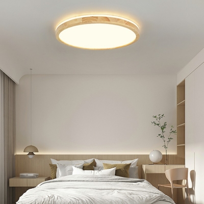 Designer Ring Flush Mount Ceiling Light Fixtures Wood Ceiling Mounted Light