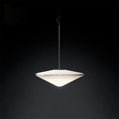 Light Luxury White Glass Single head Hanging Light Fixtures Hanging Ceiling Lights