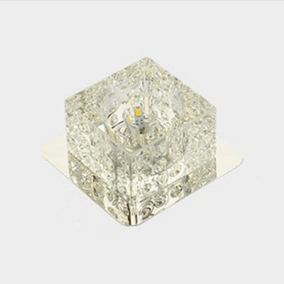 Modern Minimalist Crystal Ceiling Light  Nordic Style Flushmount Light for Living Room and Bedroom with Hole 2-4'' Dia