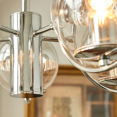 Modern Style Chandelier Lamp Clear Glass Chandelier Light for Living Room