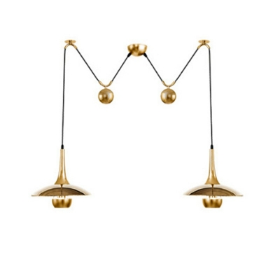 Postmodern Style Pendant Ceiling Lights Trumpet Shape Metal Hanging Light Kit