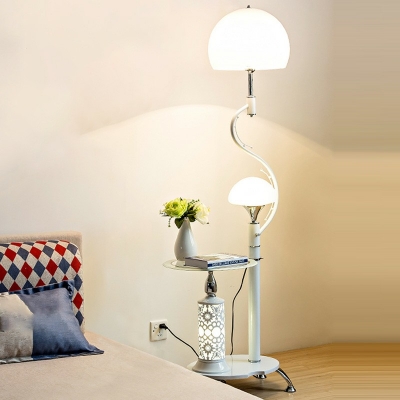 1-Light Stand Up Lamps Minimalism Style Geometric Shape Metal Floor Standing Lamp