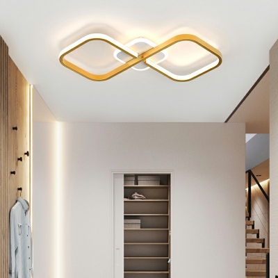 2 Light Modern Ceiling Light Geometric Ceiling Fixture for Bedroom