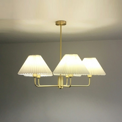5-Light Hanging Light Fixtures Minimalism Style Cone Shape Metal Chandelier Lights