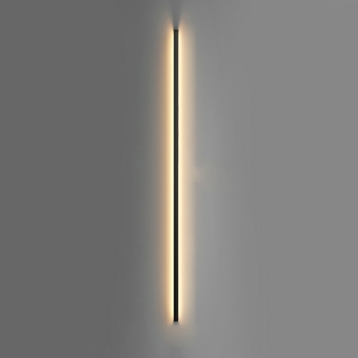 Black Linear Wall Sconce Modern Style Metal 1 Light Wall Sconce Lights