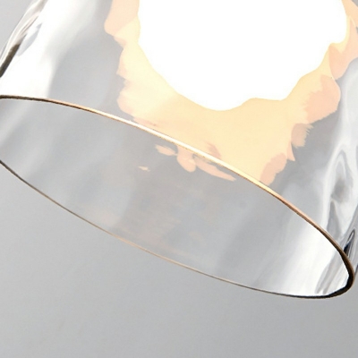 Clear Bowl Pendant Lights Modern Style Mirror Glass 1 Light Pendant Light Fixture