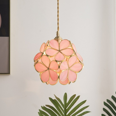 Industrial Globe Flower Ceiling Pendant Light Vintage Down Lighting for Dinning Room