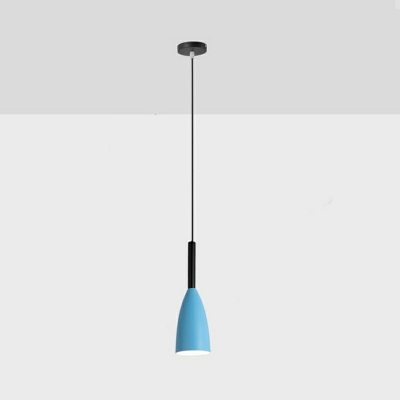 Metal Cone Hanging Pendant Light Modern Minimalism Suspension Lamp for Living Room