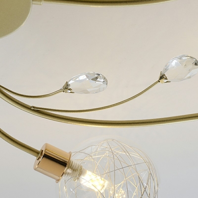 Modern Style Glass Ceiling Light Sputnik Ceiling Fixture for Living Room