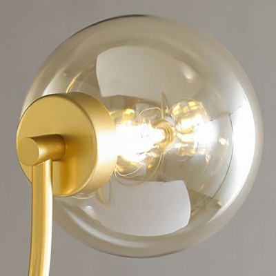Modern Style Spherical Chandelier Light Glass 8-Lights Chandelier Lighting Fixtures in White