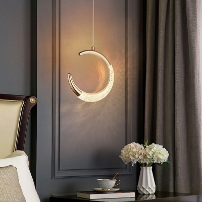 Round Hanging Pendnant Lamp Modern Down Mini Pendant for Living Room