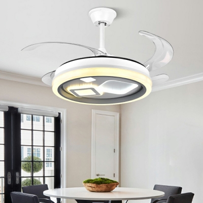 Semi Flush Fan Light Contemporary Style Acrylic Semi Flush for Living Room