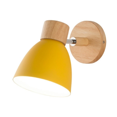 1-Light Sconce Lamp Minimalism Style Cone Shape Metal Wall Mounted Light
