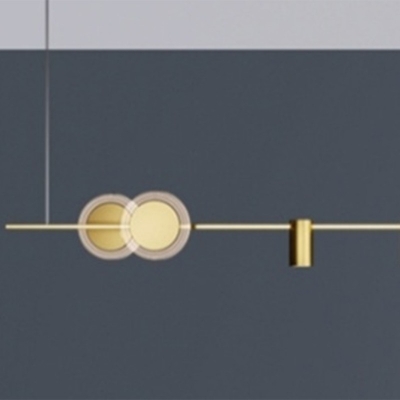 8-Light Island Pendant Lights Minimalism Style Geometric Shape Metal Chandelier Light