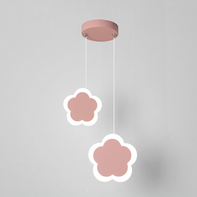 Acrylic Shade Hanging Pendant Lights LED Pendant Lighting for Girl's Bedroom