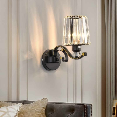 American Minimalist Wall Lamp Light Luxury Crystal Wall Sconce for Bedroom