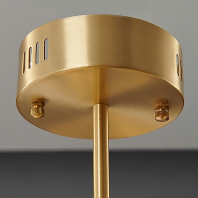 Globe Hanging Chandelier Modern Style Glass 12-Lights Chandelier Pendant Light in Gold