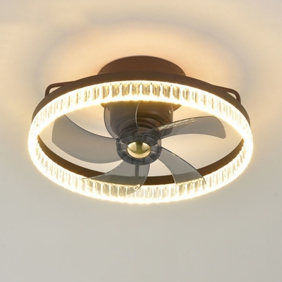LED Contemporary Pendant Light  Wrought Iron Ceiling Fan Light