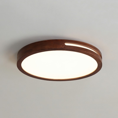 Nordic Minimalist Ceiling Light LED Wooden Flushmount Light for Bedroom