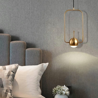 Nordic Post-modern Metal Pendant Lighting Fixtures Bedroom Bedside Hanging Ceiling Lights