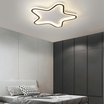 Nordic Star Shape Ceiling Lamp Simple LED Flushmount Light for Children's Room